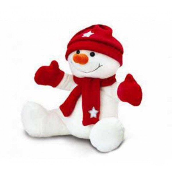 Special Cute Christmas White Snowman with Red Cap and Muffler